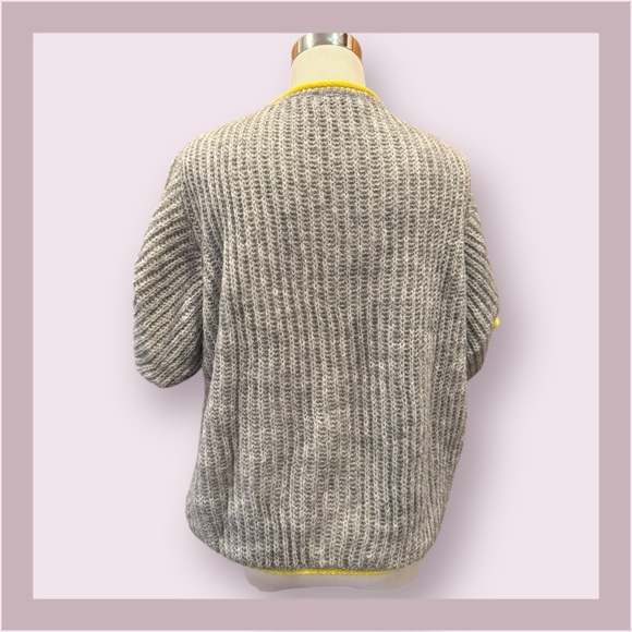 Easy Clothes Gray Mohair Rocky Sweater - Picture 4 of 4